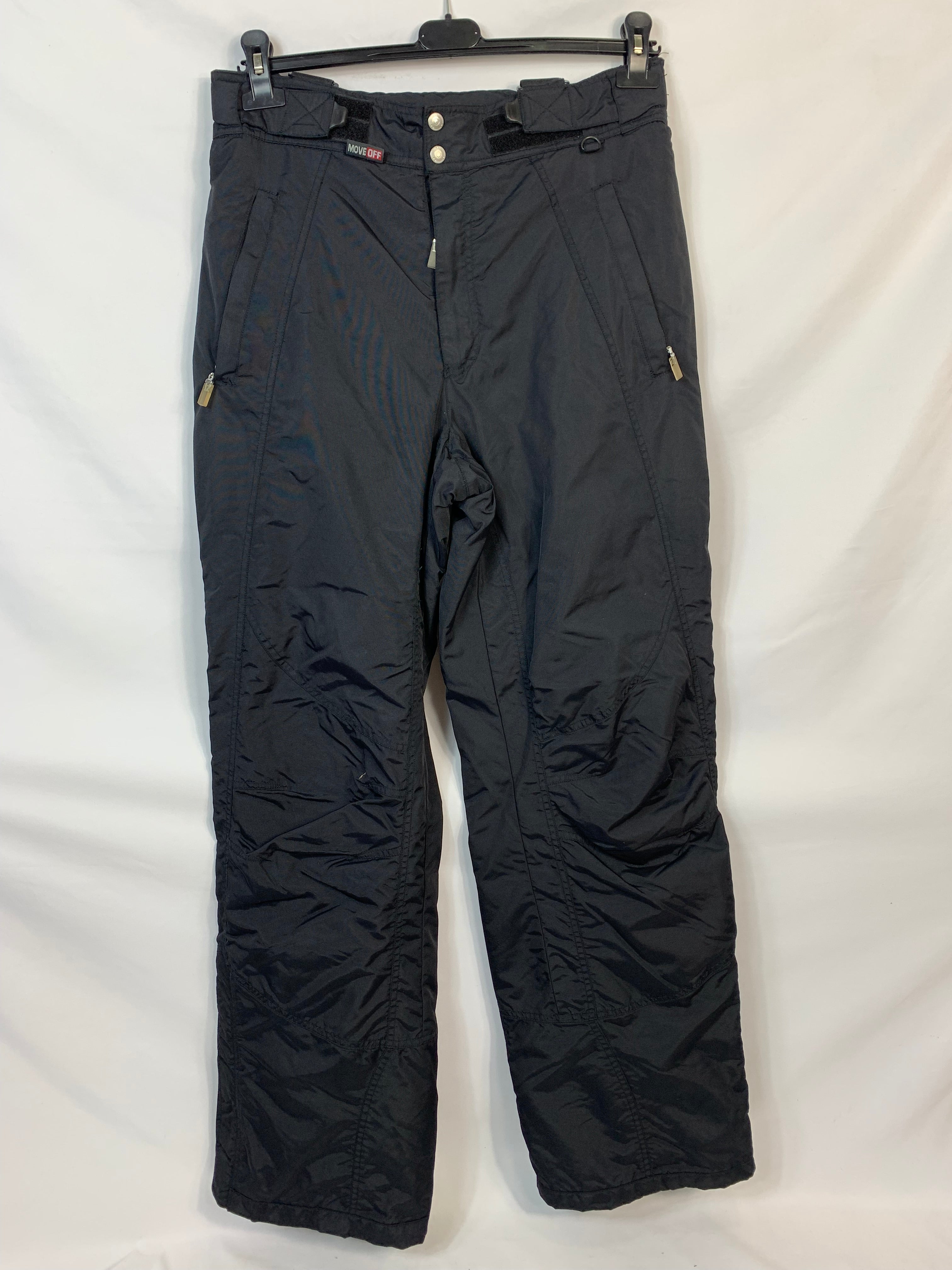 TAGLIA L - Pantalone con bretelle move off nero